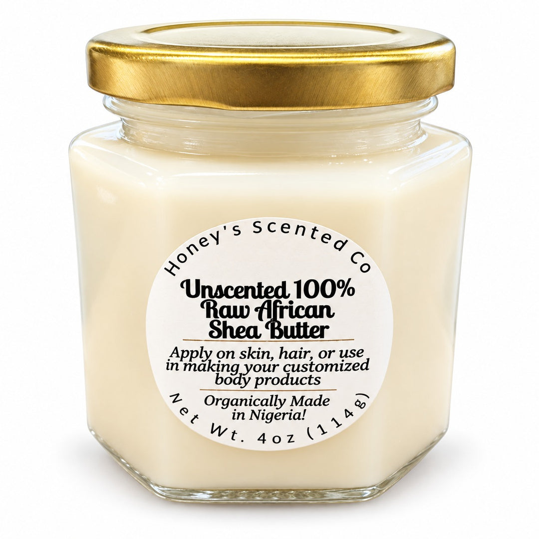 Honey's Scented Co. 100% Unrefined Whipped Nigerian Shea Butter (Unscented)