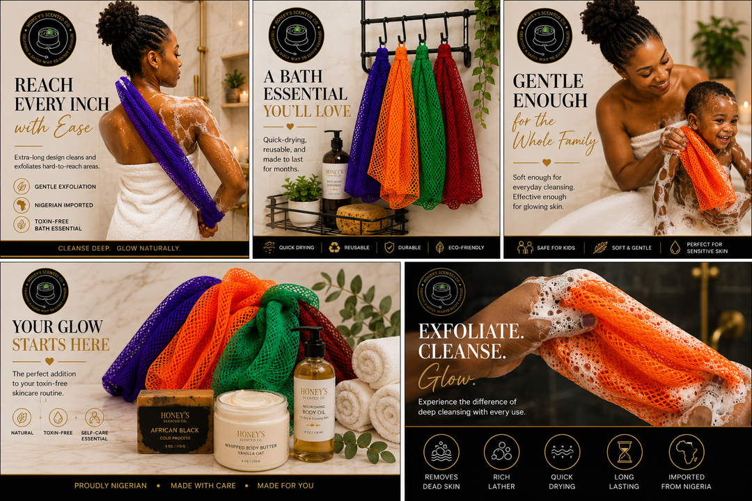 Honey's Scented Co. African Exfoliating Net Sponge