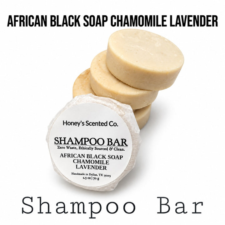 Honey's Scented Co. Zero Waste, Ethically Sourced & Clean Organic Shampoo Bar Bundle (2 pack)