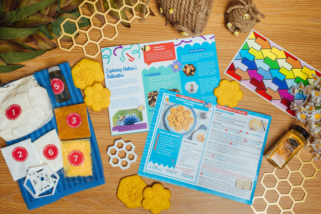 BāKIT Box Hexagon Honeycomb Cookies Pollination Exploration STEM Activity Kit