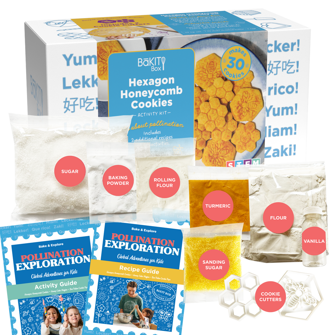 BāKIT Box Hexagon Honeycomb Cookies Pollination Exploration STEM Activity Kit