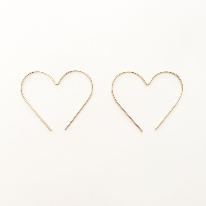 Hooks and Luxe Heart Hoop Earrings