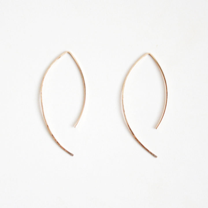 Hooks and Luxe Hammered Marquise Threader Earrings