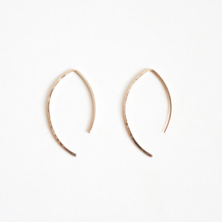 Hooks and Luxe Hammered Marquise Threader Earrings