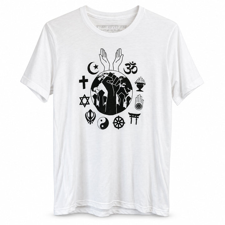 Ihsan Ishan Design — Black Lives Matter One World Unisex White Tee