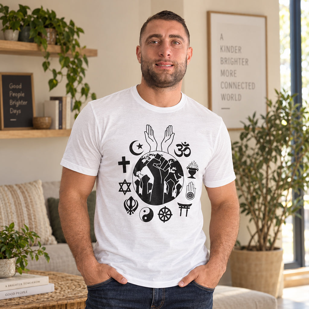 Ihsan Ishan Design — Black Lives Matter One World Unisex White Tee