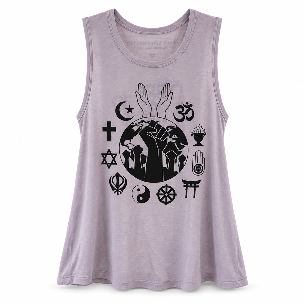 Ihsan Ishan Design — Black Lives Matter One World Women's Lilac Tank