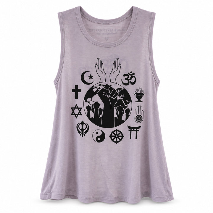 Ihsan Ishan Design — Black Lives Matter One World Women's Lilac Tank