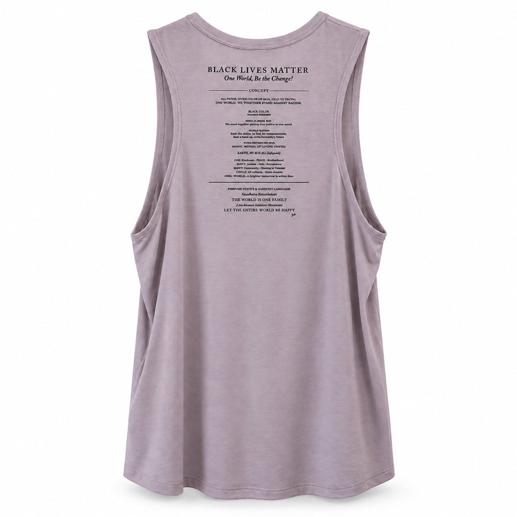 Ihsan Ishan Design — Black Lives Matter One World Women's Lilac Tank