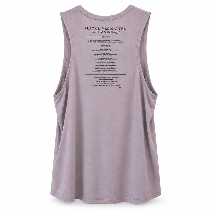 Ihsan Ishan Design — Black Lives Matter One World Women's Lilac Tank