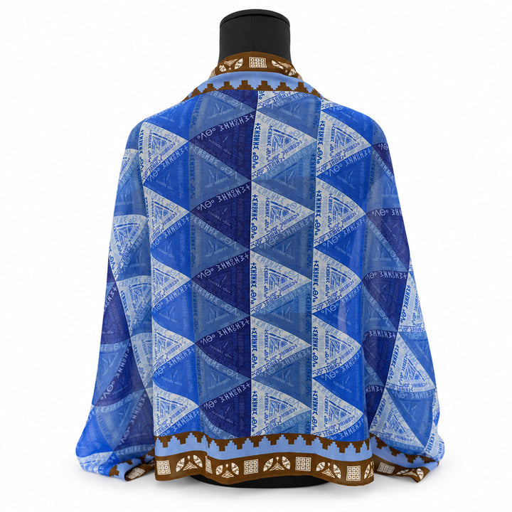 Ihsan Ishan Design — Amazigh “Always Be Free” Silk-Blend Scarf