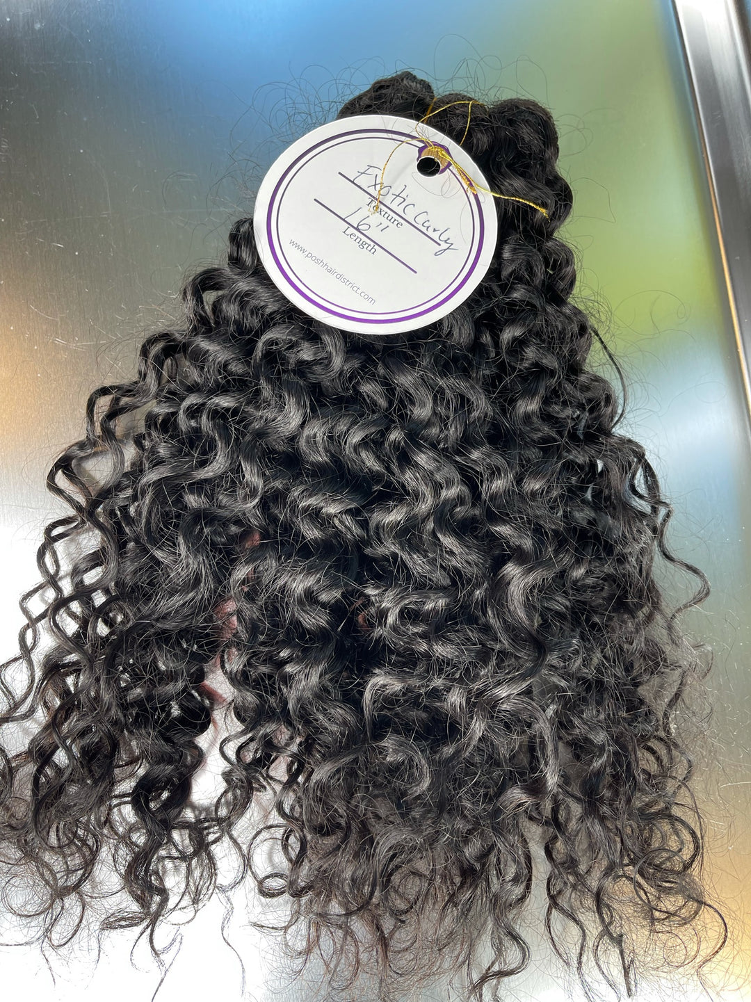 Posh Hair District Texture Match Exotic Curly Virgin Hair (16" Exotic Curly)