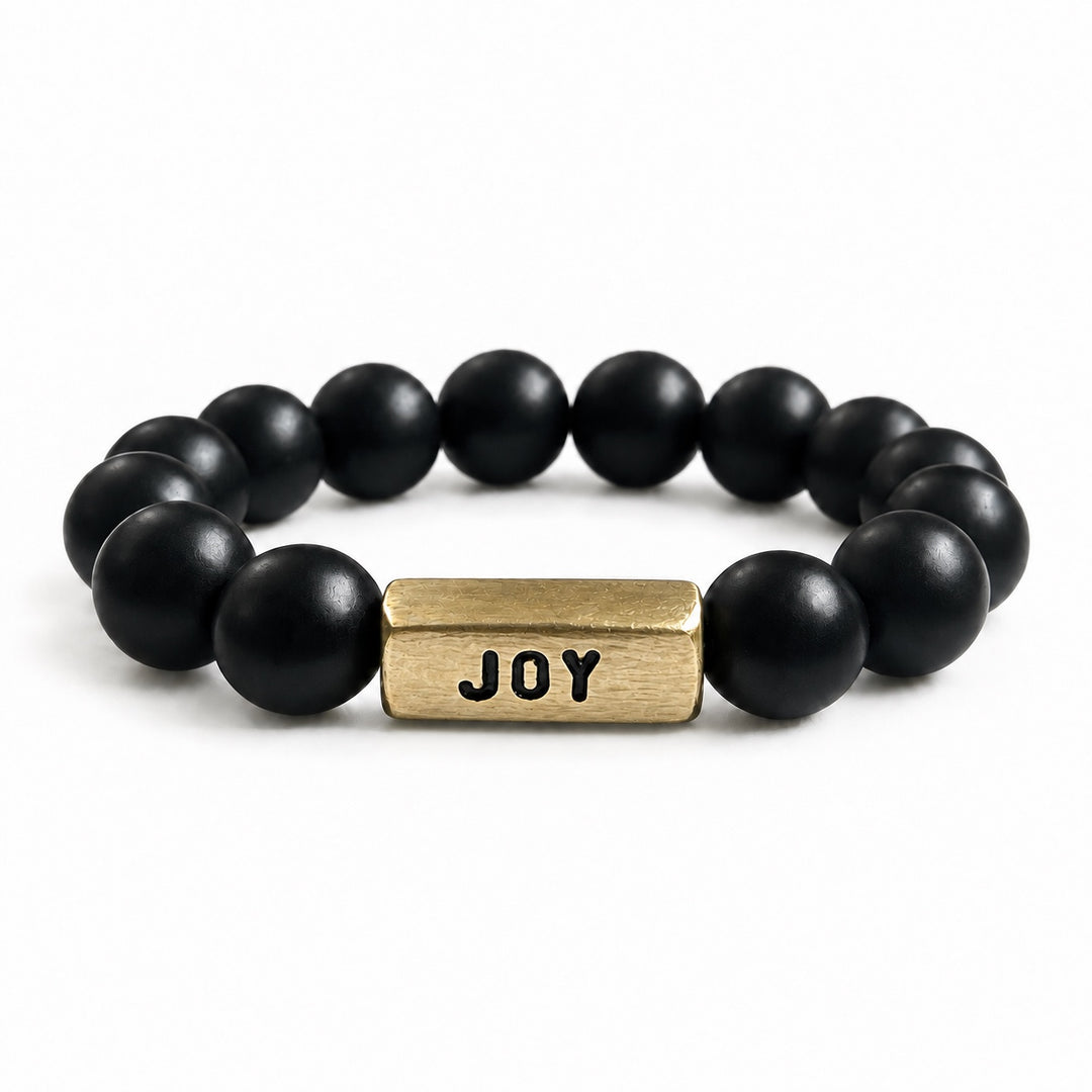 KATROCENTRIC Joy Glass Beaded & Brass Bracelet