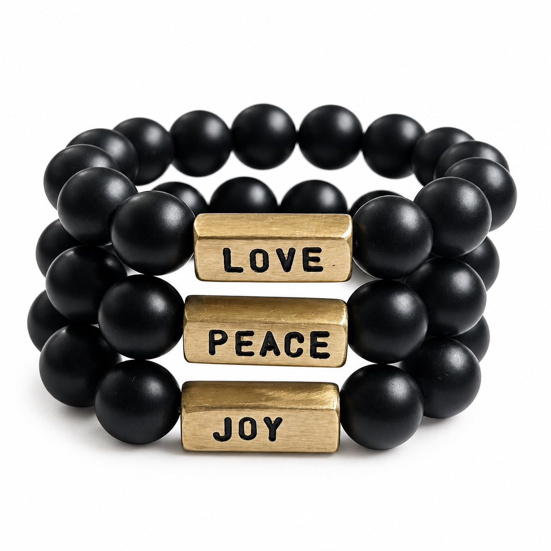 KATROCENTRIC Love, Peace, & Joy Set of 3 Bracelets