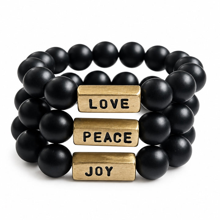 KATROCENTRIC Love, Peace, & Joy Set of 3 Bracelets