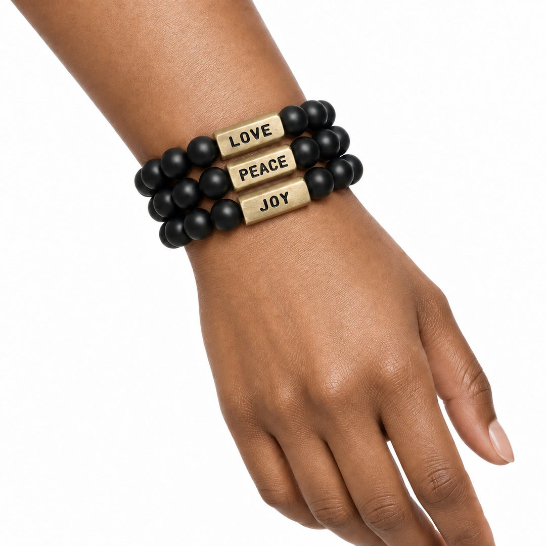 KATROCENTRIC Love, Peace, & Joy Set of 3 Bracelets