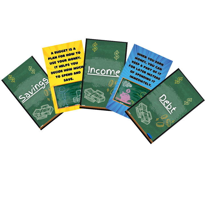 3 Kool Kings Financial Literacy Flashcards (21 Count)