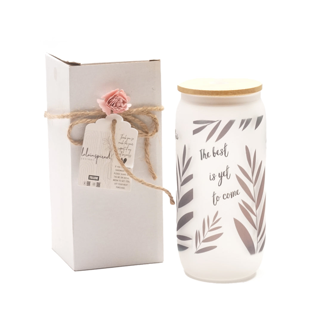 LalaInspired Designs Frosted Glass Tumbler