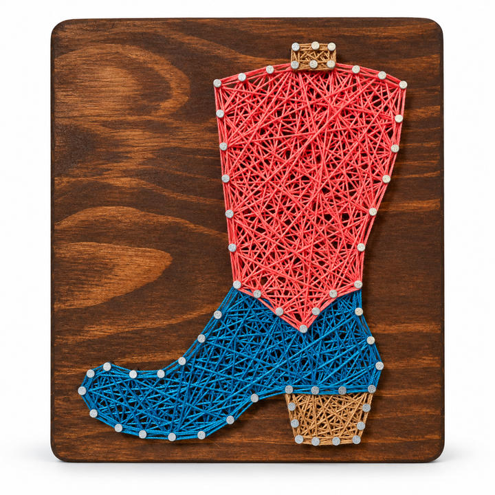 Lil Bits of Mona – Cowboy Boot DIY String Art Kit