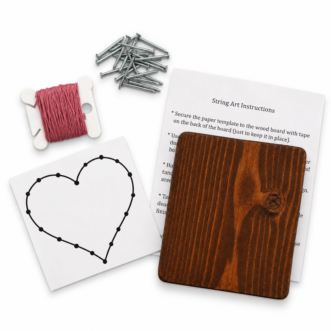Lil Bits of Mona – Heart DIY String Art Kit