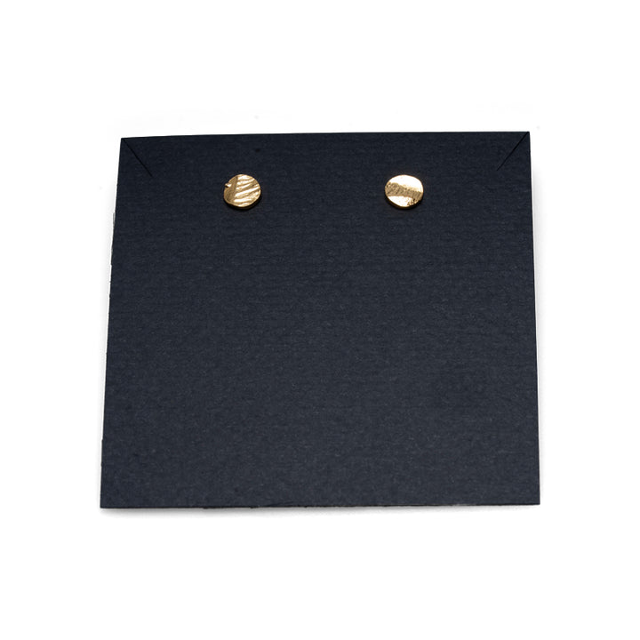 Lingua Nigra Tiny Vermeil Circle Stud Post Earrings