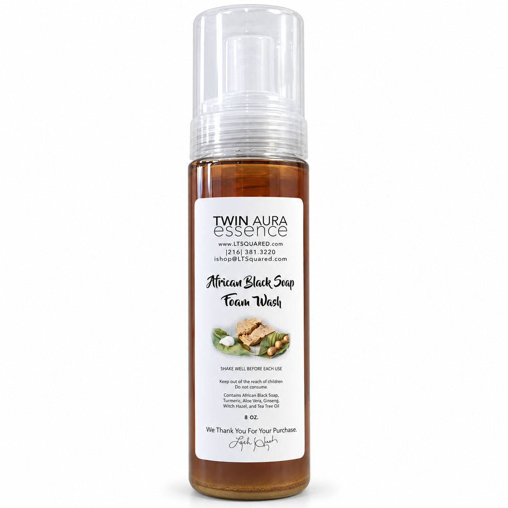 Twin Aura Essence Foaming African Black Soap – 8 oz