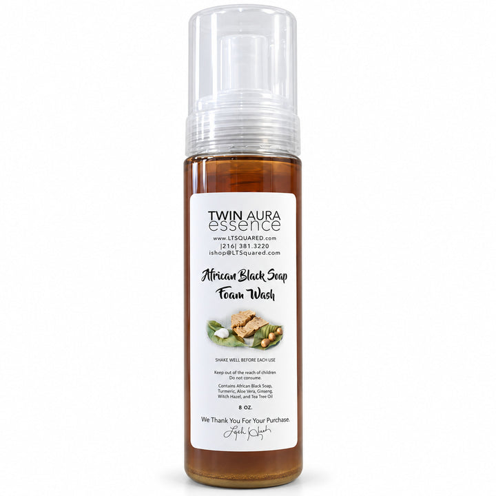 Twin Aura Essence Foaming African Black Soap – 8 oz