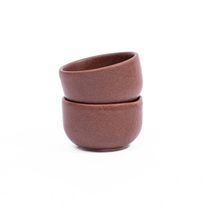 Myrth Sake Cup Set, Handcrafted Porcelain - Rosewood