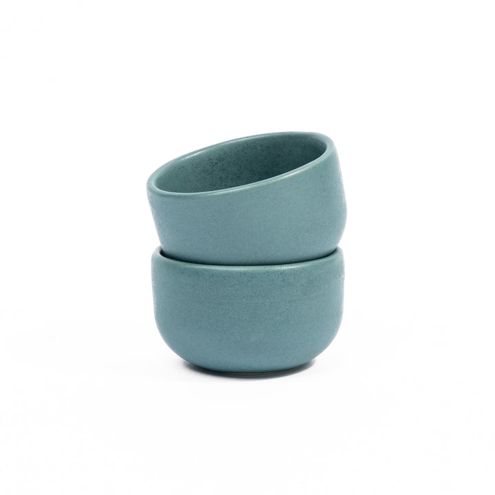 Myrth Sake Cup Set, Handcrafted Porcelain - Verdigris