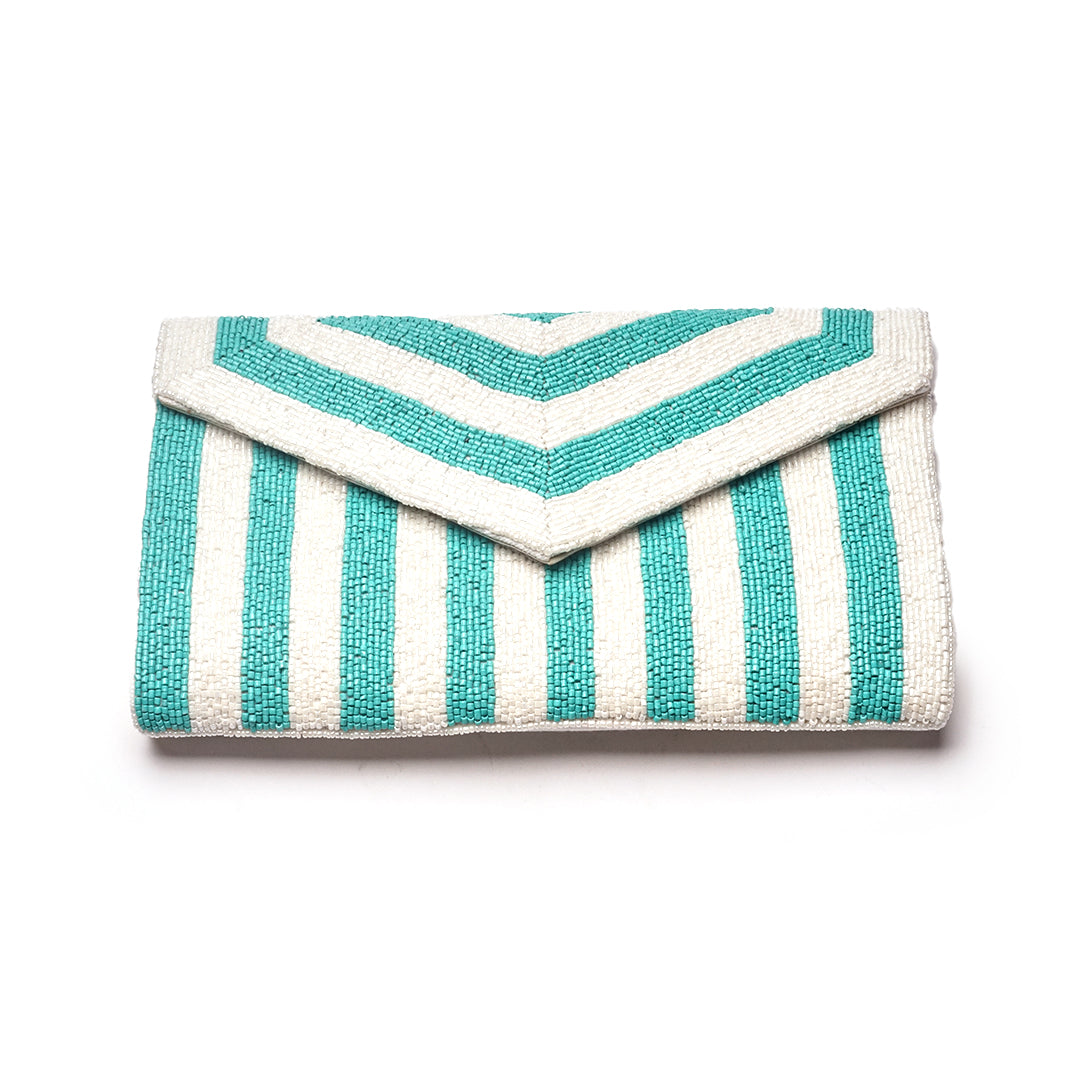 Murphy Handbags Striped Beaded Purse.