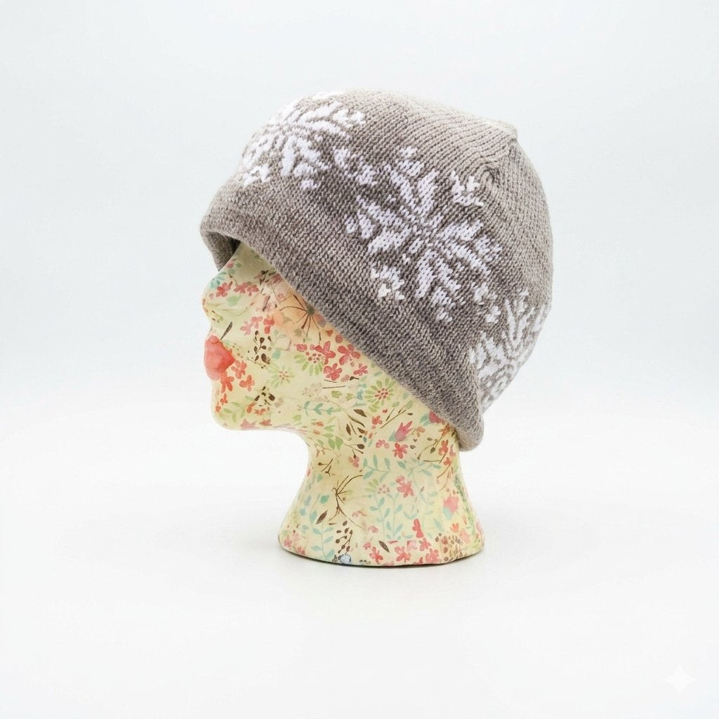 Mary's Little Lambs Products Cozy Snowflake Beanie