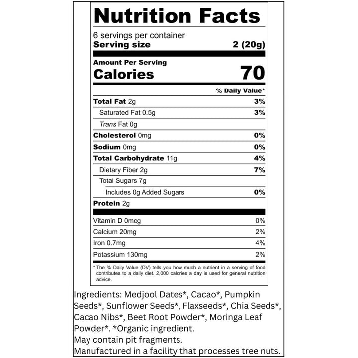 Mind Body Snack Hearty Brownie Super Bites