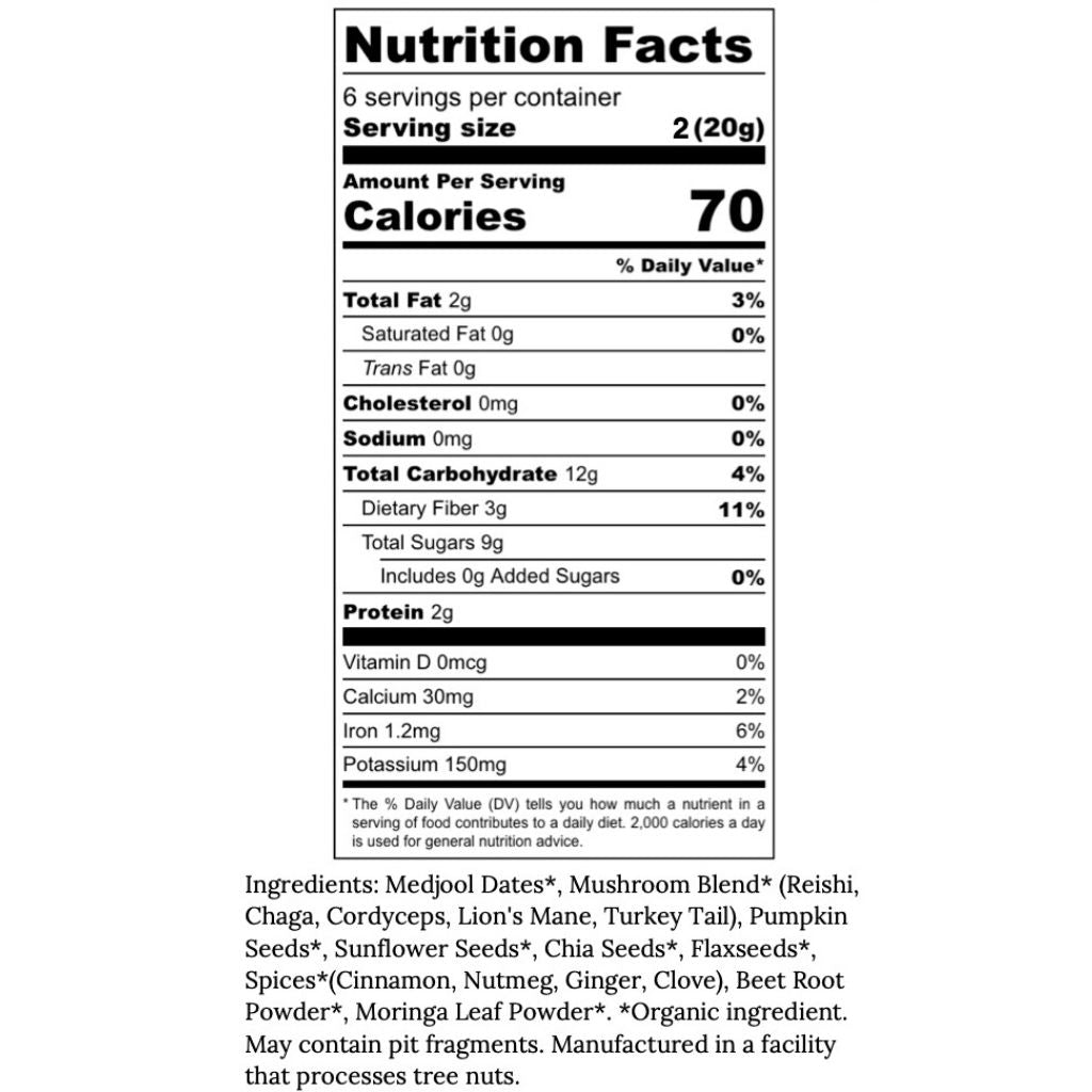 Mind Body Snack Mighty Mushroom Super Bites