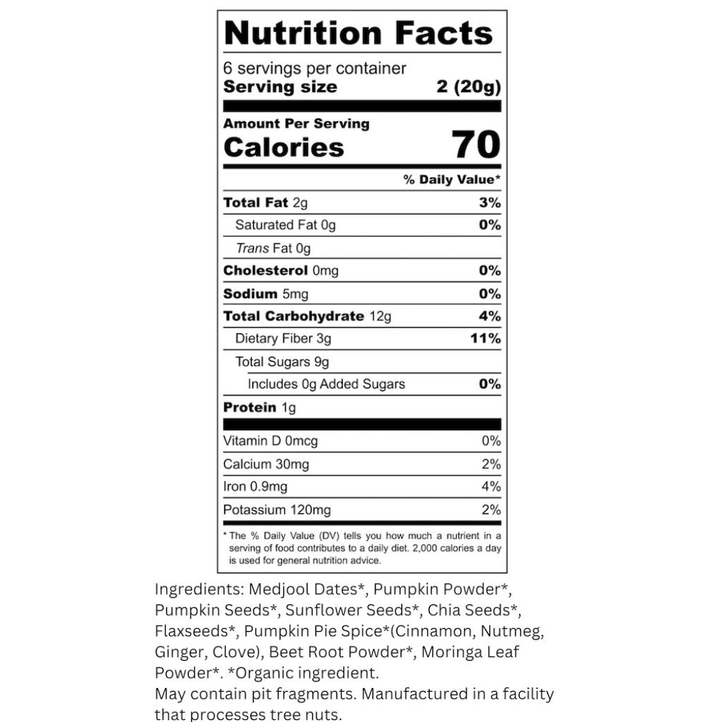 Mind Body Snack Pumpkin Bliss Super Bites
