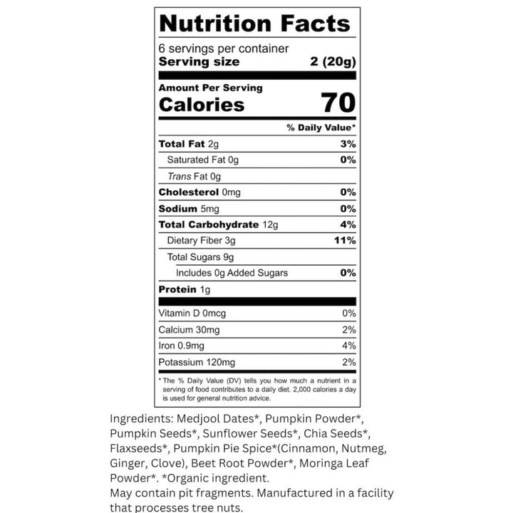Mind Body Snack Pumpkin Bliss Super Bites