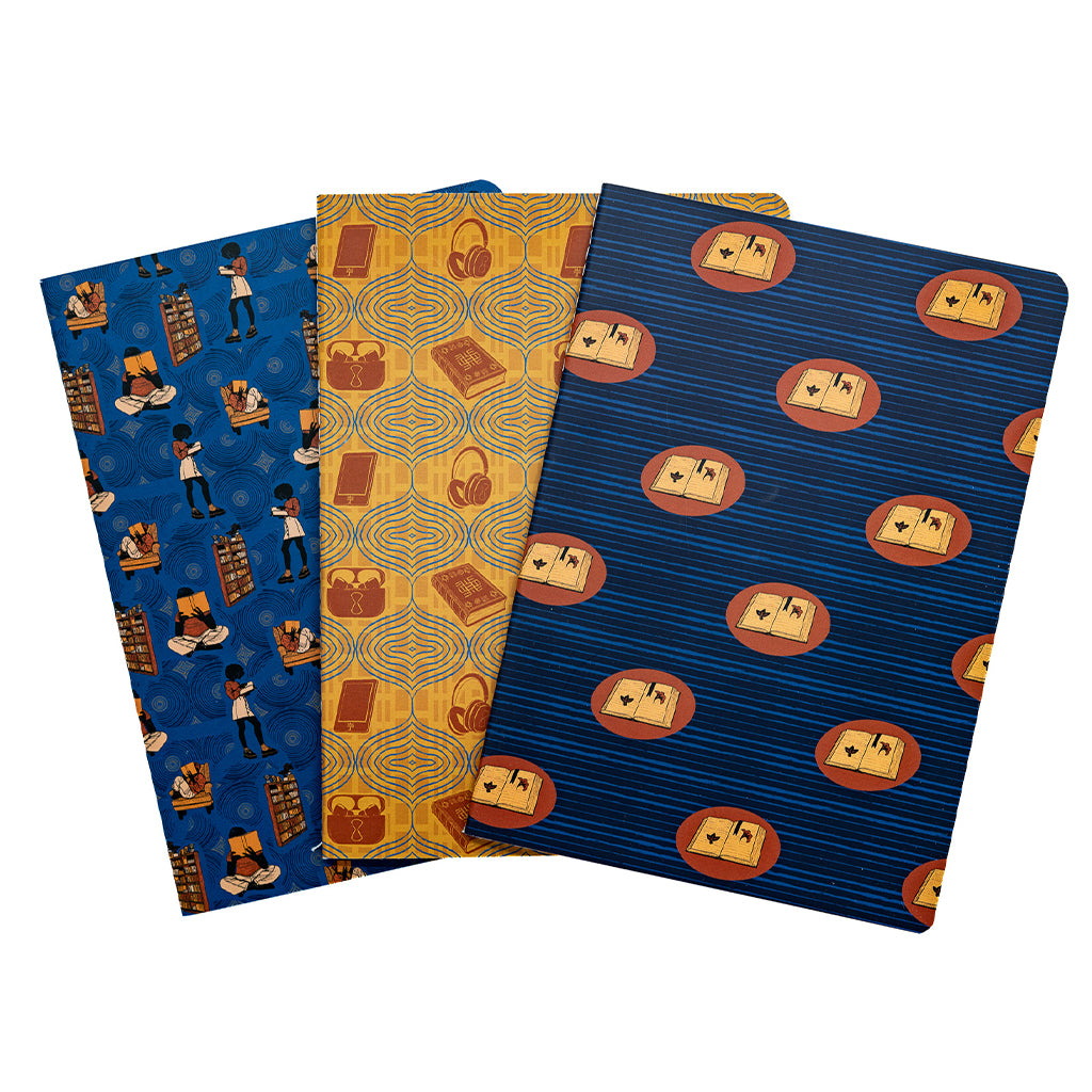 Pounded Yam Productions The Fully Booked A5 Stitched Notebook Set