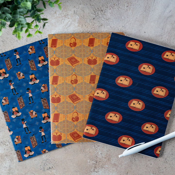 Pounded Yam Productions The Fully Booked A5 Stitched Notebook Set