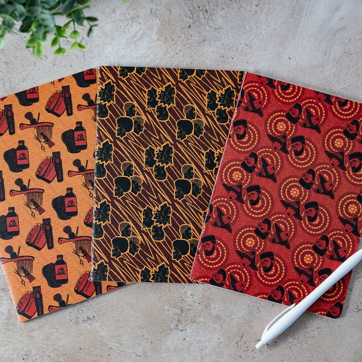 Pounded Yam Productions The Barbershop A5 Stitched Notebook Set