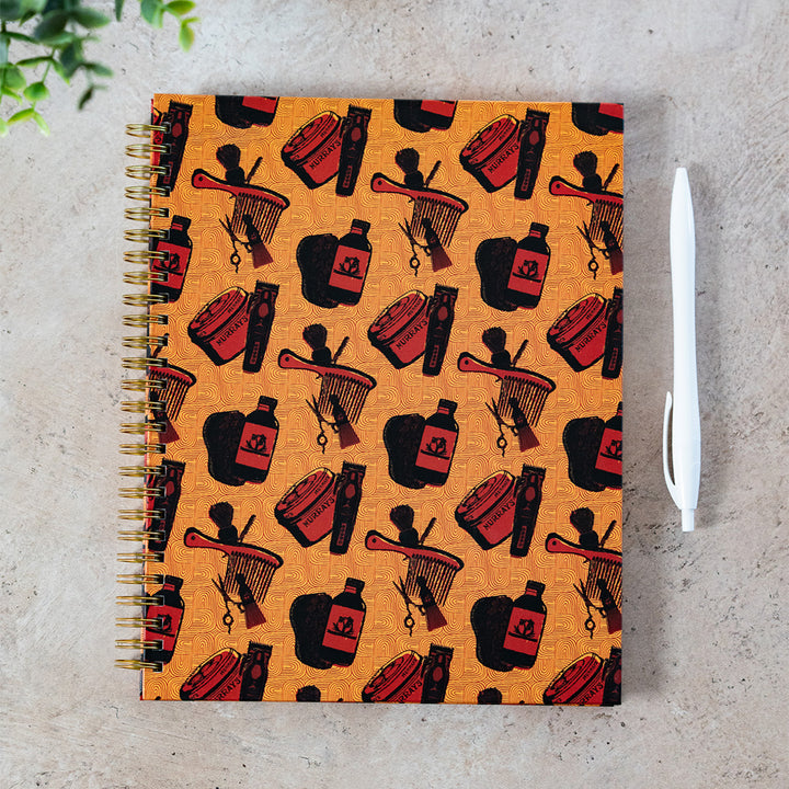 Pounded Yam Productions Barbershop B5 Hardcover Spiral Journal
