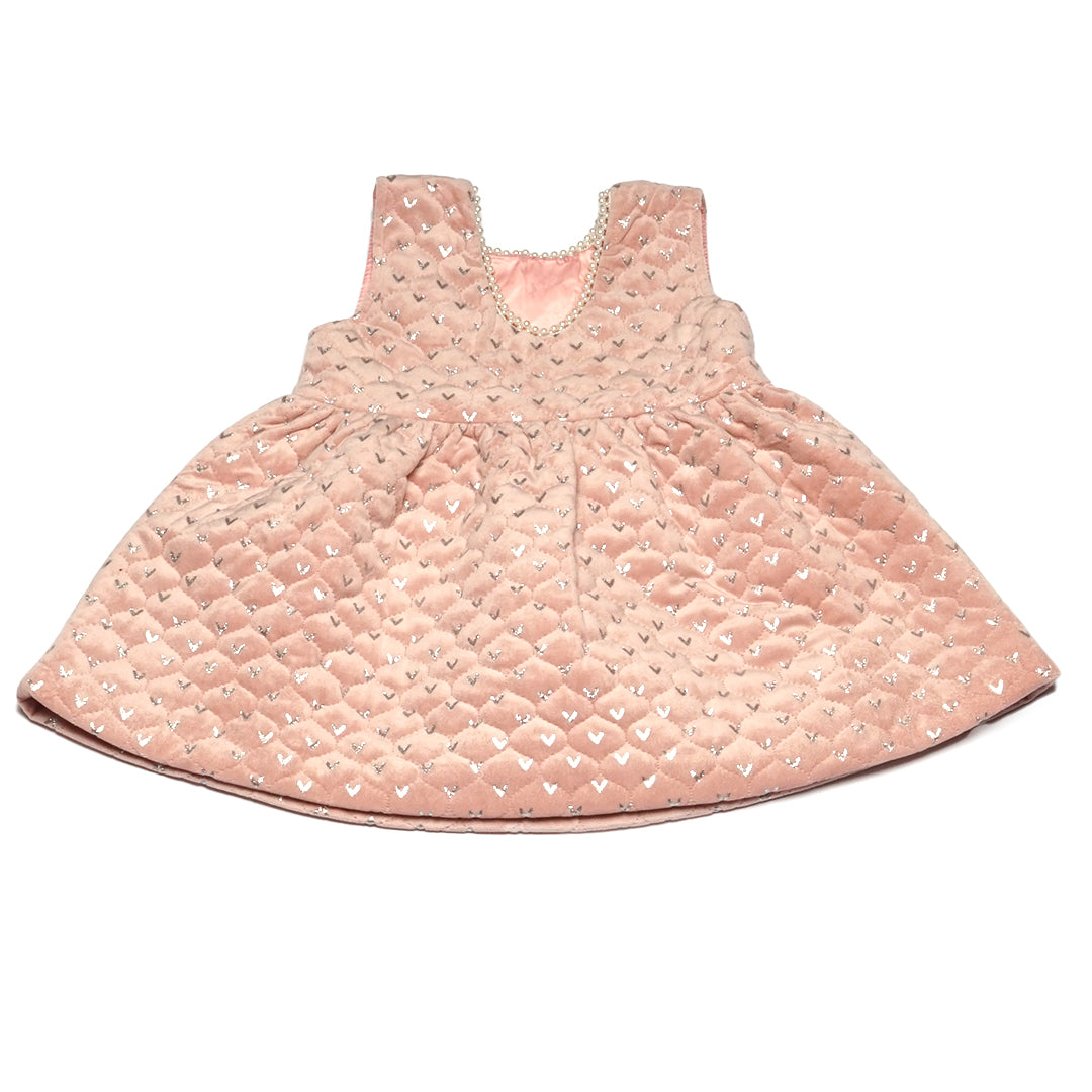 Royally Dressed Girls Co Pink Pearl Princess Quilted Dress for Girls