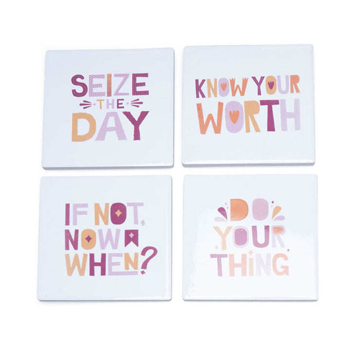 Simple Creations By T Good Vibes Only Coaster (Set of 4)