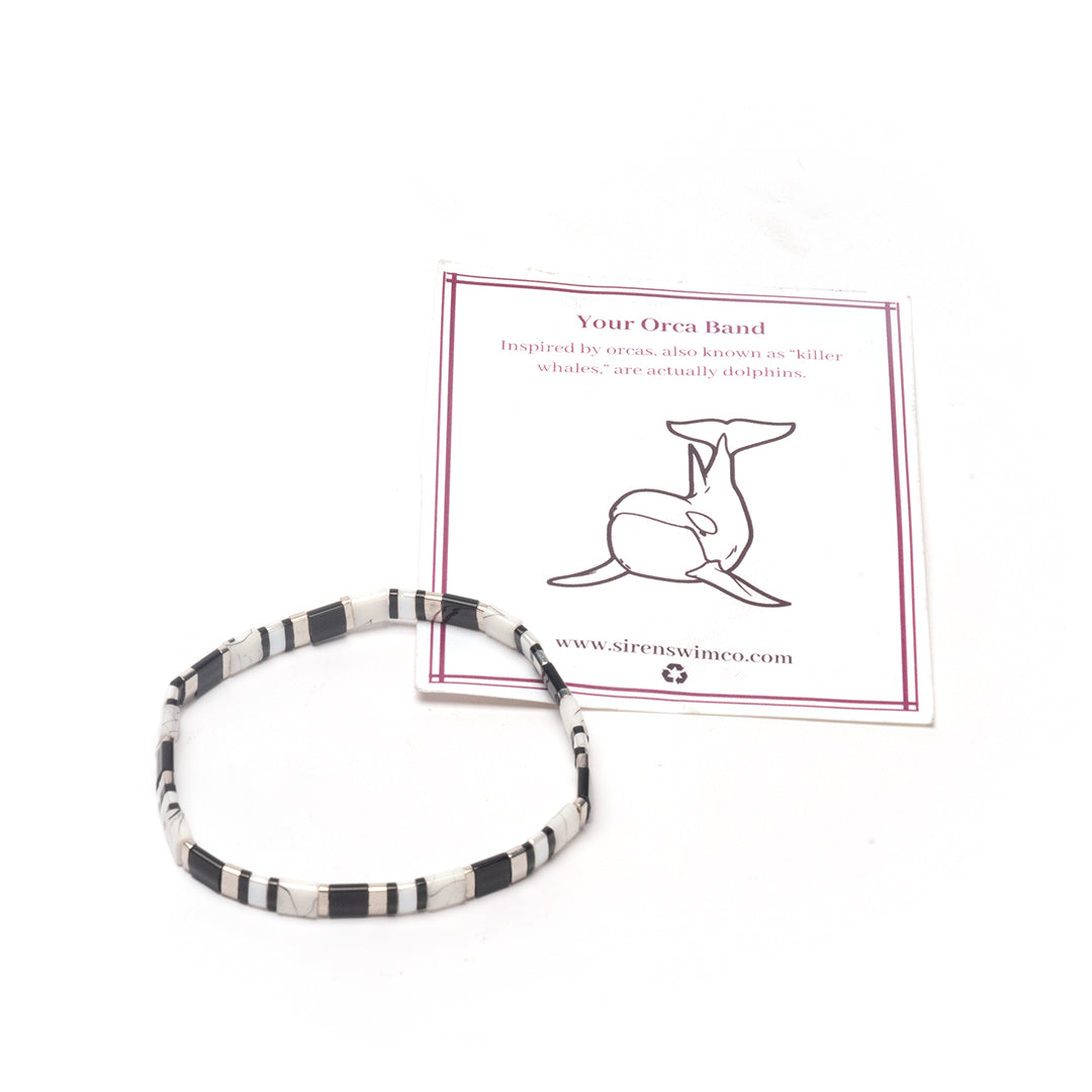 Siren Swim Orca Silver Bracelet