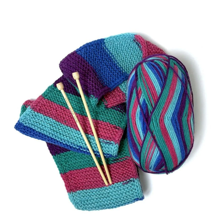 The Spinning Hand Learn to Knit Scarf Kit