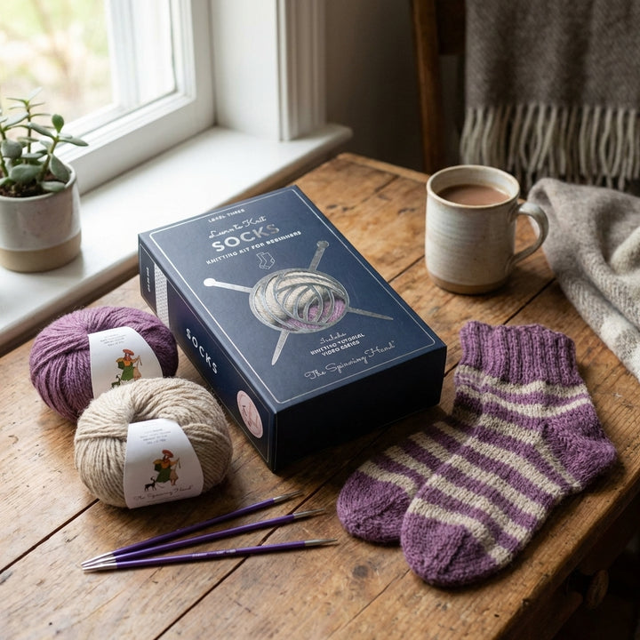 The Spinning Hand Alpaca Socks Knitting Kit