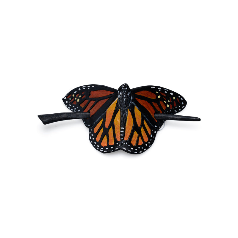 Stitchwalker Leather Handmade Monach Butterfly Hairpiece