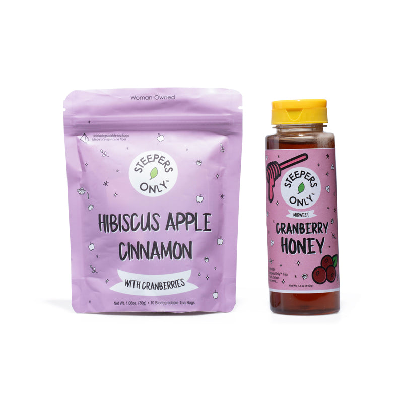 Steepers Only - Hibiscus Apple Cinnamon and Cranberry Honey Gift Set