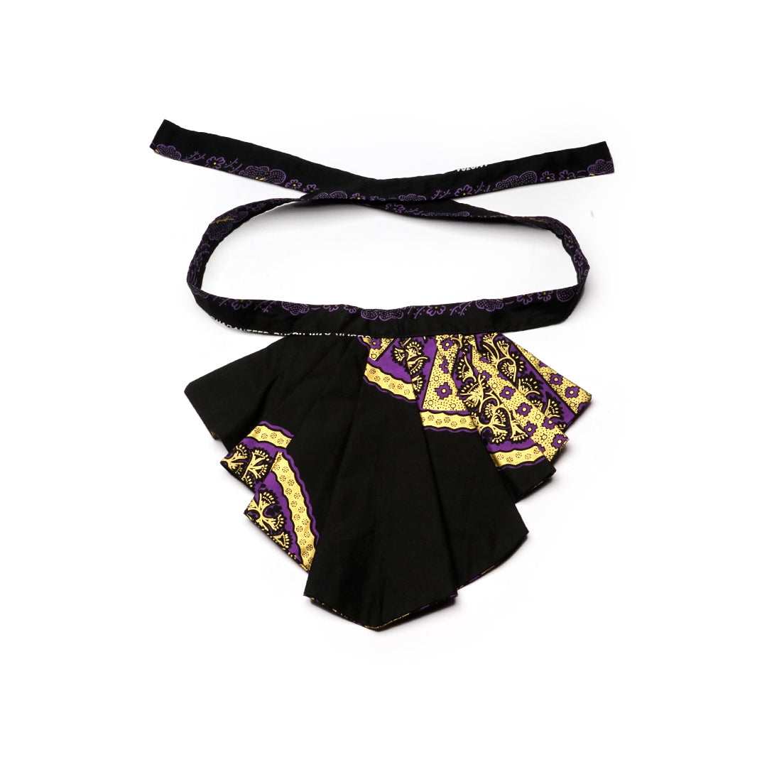 Samson7arts purple/black/gold Ankara Jabot