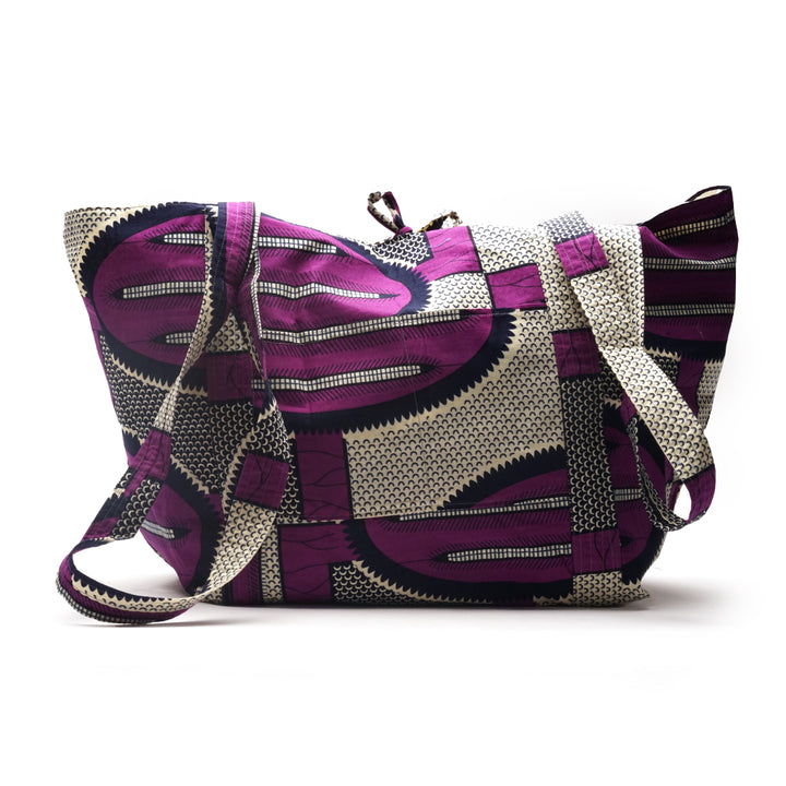 Samson7arts Purple tribal reusable tote bag