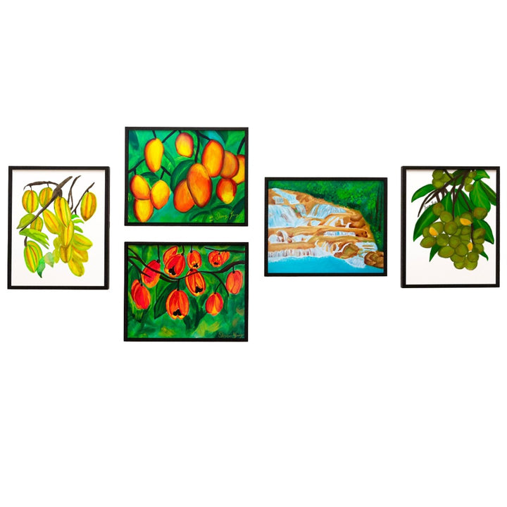 Shea Design Tropical Prints, Set of 5 Caribbean Art Prints