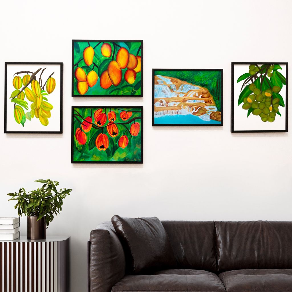 Shea Design Tropical Prints, Set of 5 Caribbean Art Prints